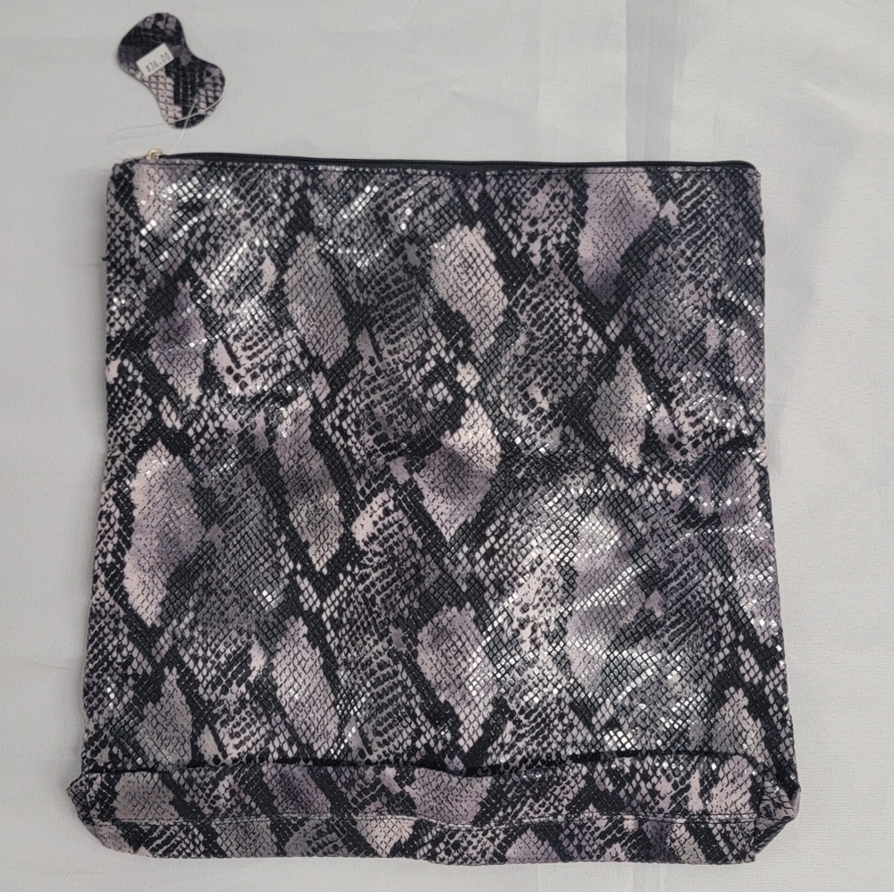 New Snake Skin Vegan Leather Clutch